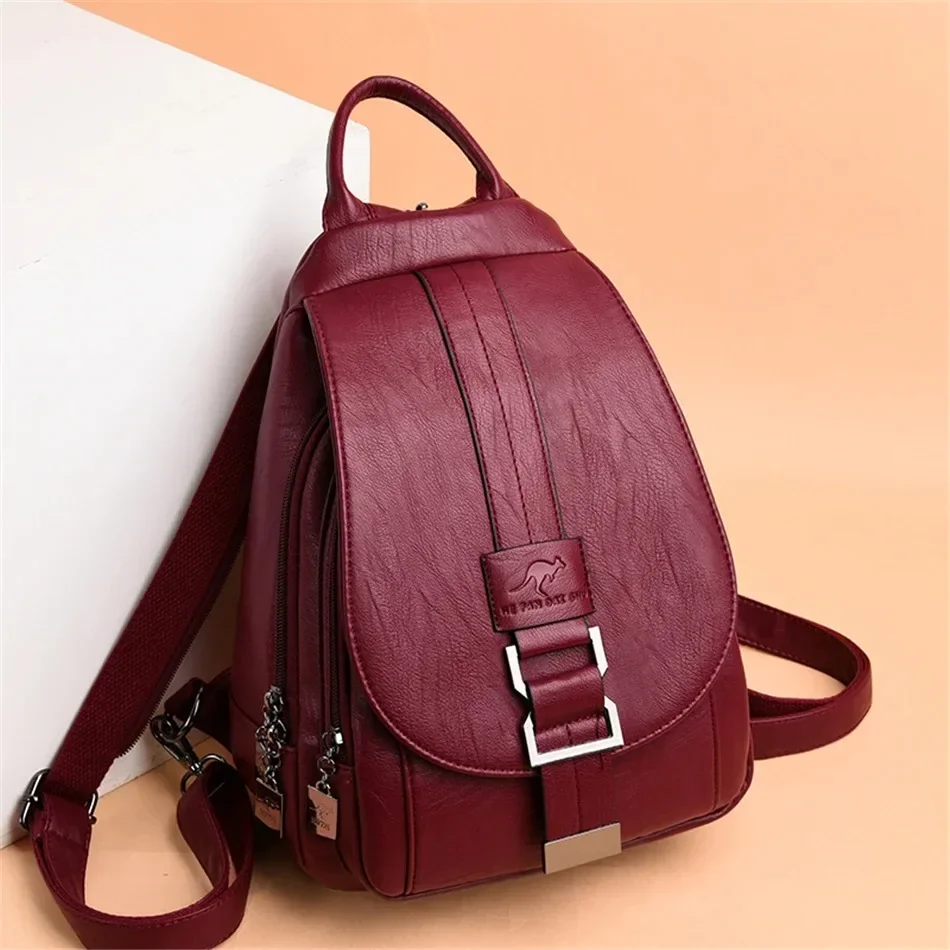 Women Bags Collection - Multifunctional Women Leather Backpacks Vintage Backpack