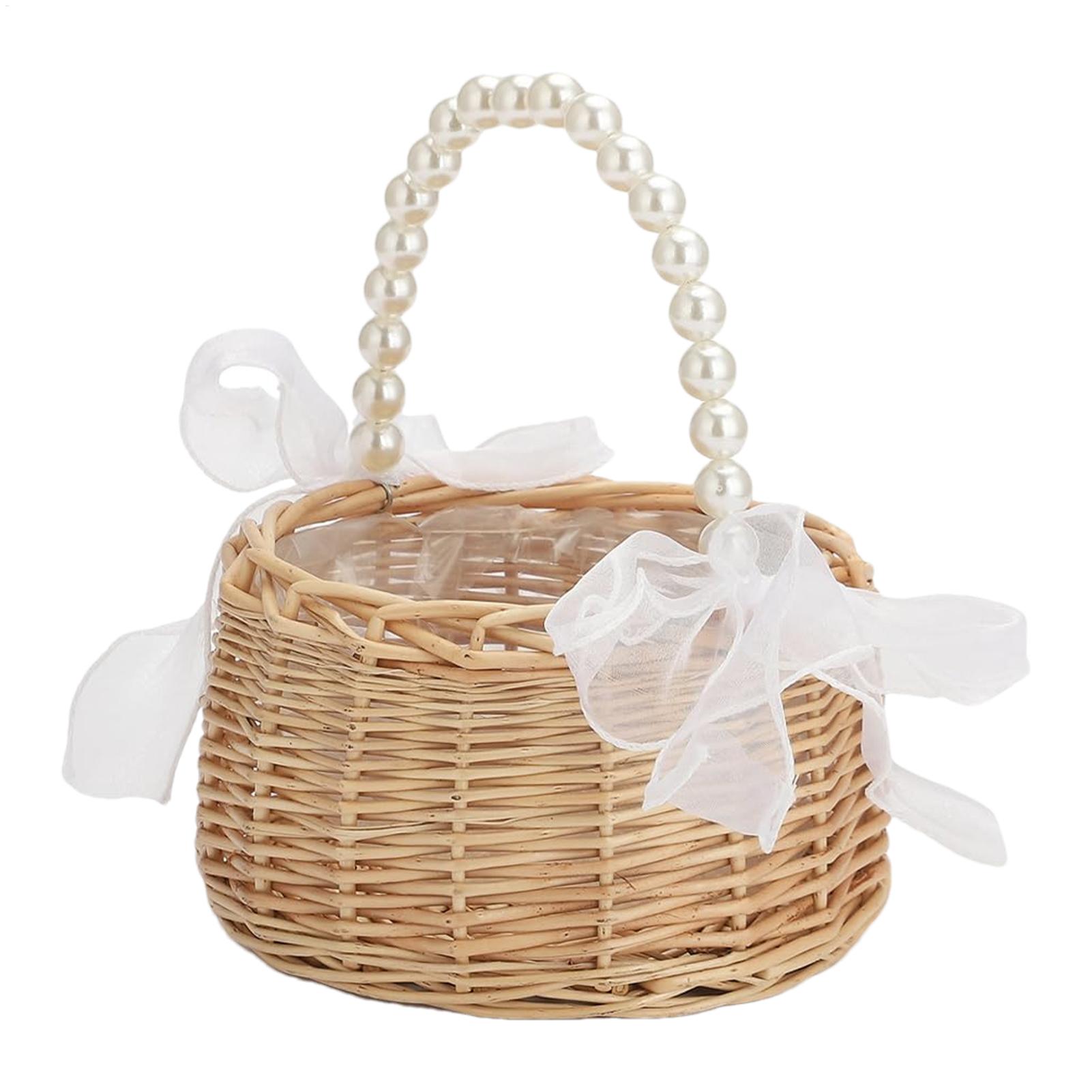 Basket Bag Wicker - One wicker rattan flower child Basket