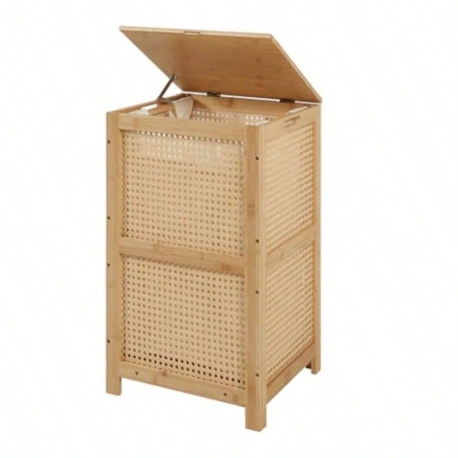 Bamboo Wicker Laundry Hamper B - Basket Bag Wicker 评论和价格