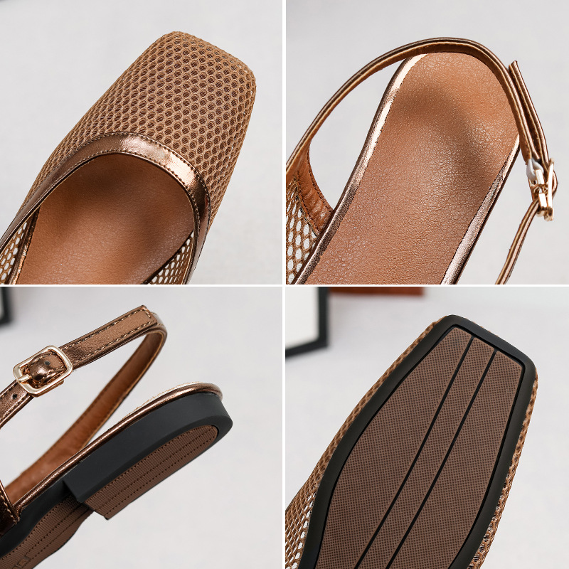 Mesh square head slippers bag  - Women'S Japanese Bags 评论和价格
