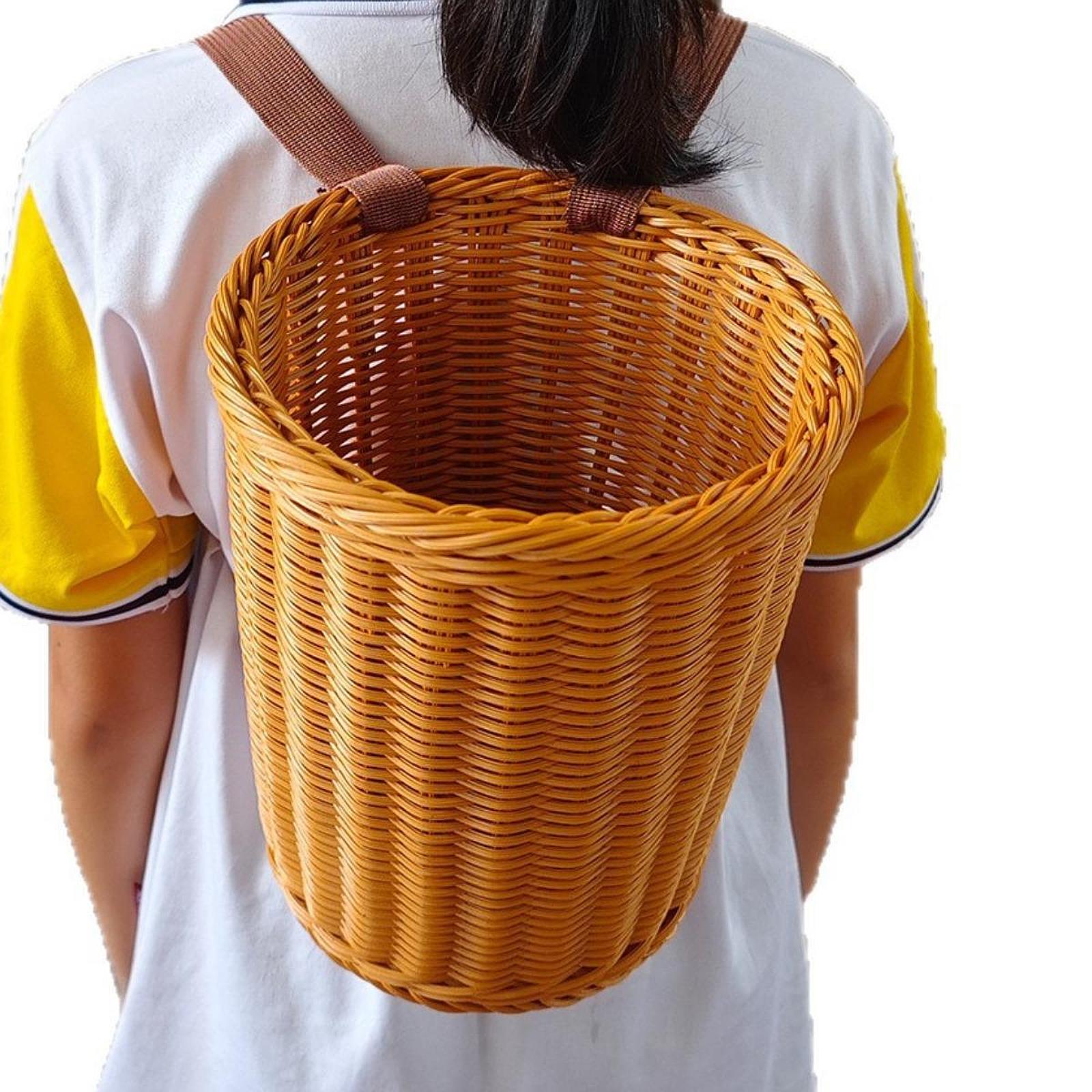 Rustic Basket Backpack Farm Ca - Basket Bag Wicker 评论和价格