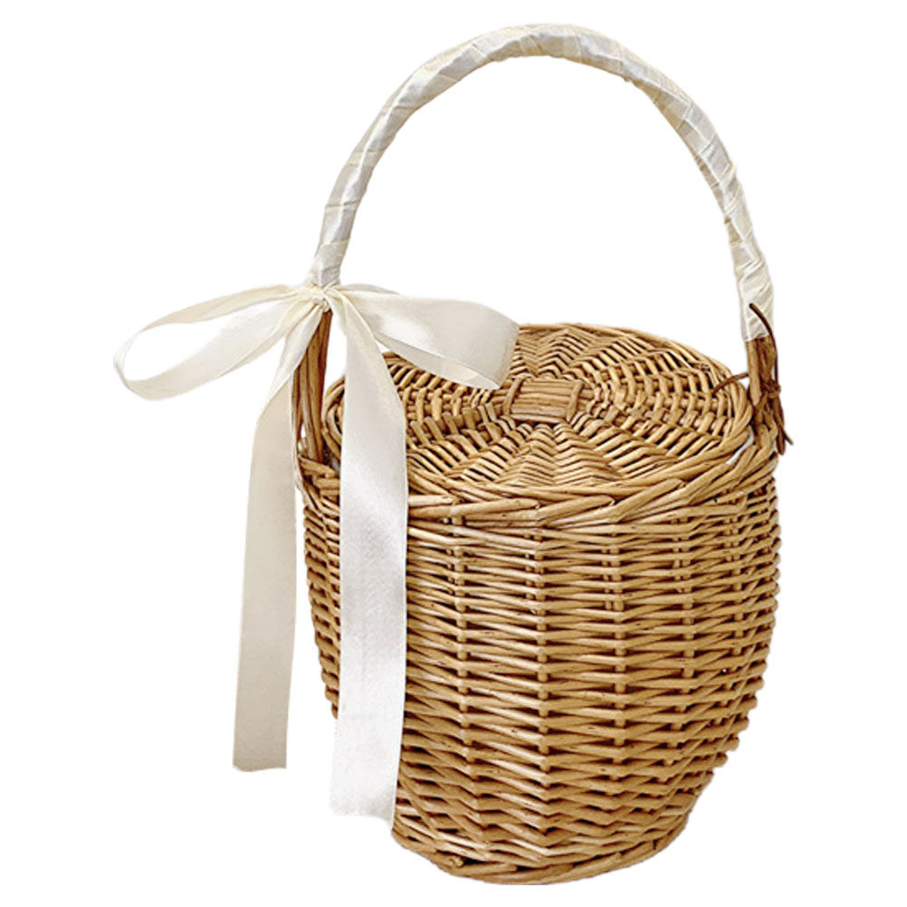 French Style Woven Handheld Pi - Basket Bag Wicker 评论和价格