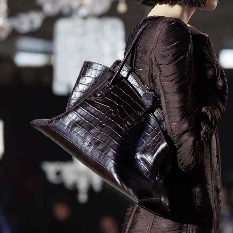 Retro Crocodile Pattern Large  - Women'S Tote Bags Designer 评论和价格