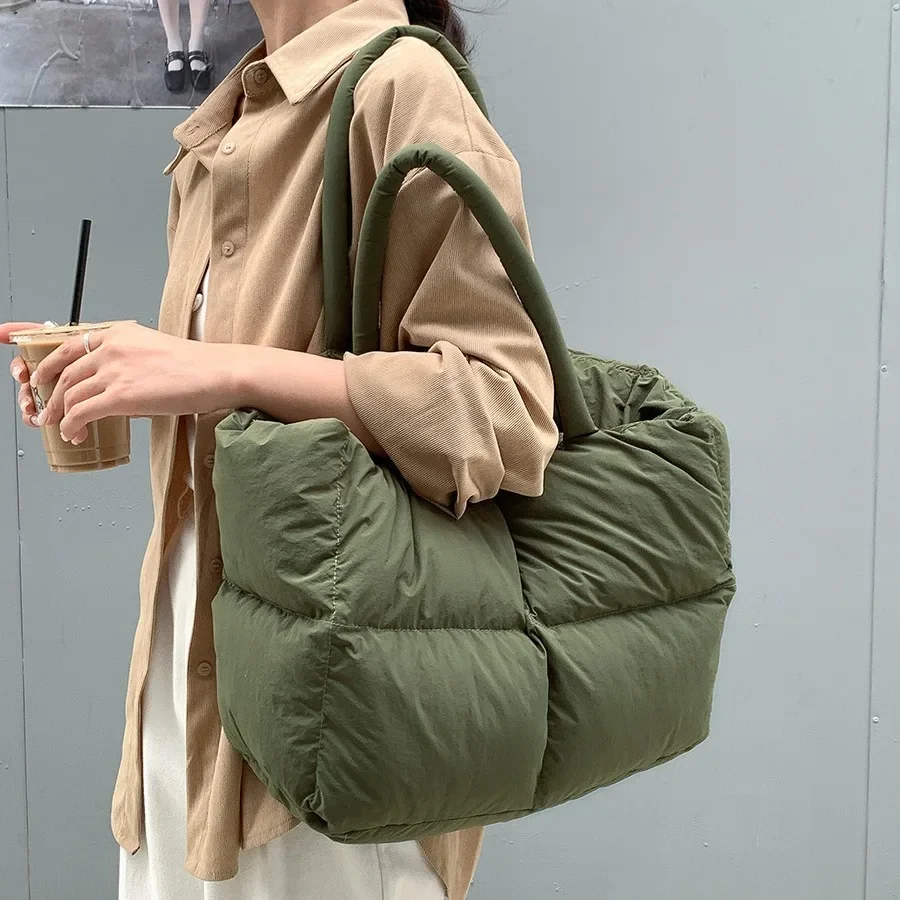 Cotton Padded Tote Large Quilt - Women'S Tote Bags Designer 评论和价格