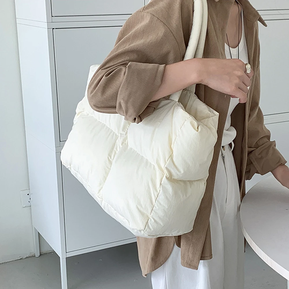 Cotton Padded Tote Large Quilt - Women'S Tote Bags Designer 评论和价格