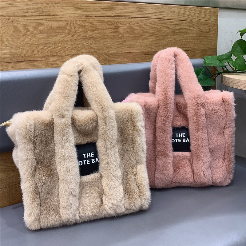Winter Women Faux Fur  Plush T - Women'S Tote Bags Designer 评论和价格