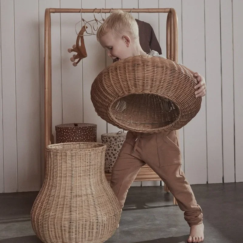 Nordic Wind Rattan Woven Mushr - Basket Bag Wicker 评论和价格