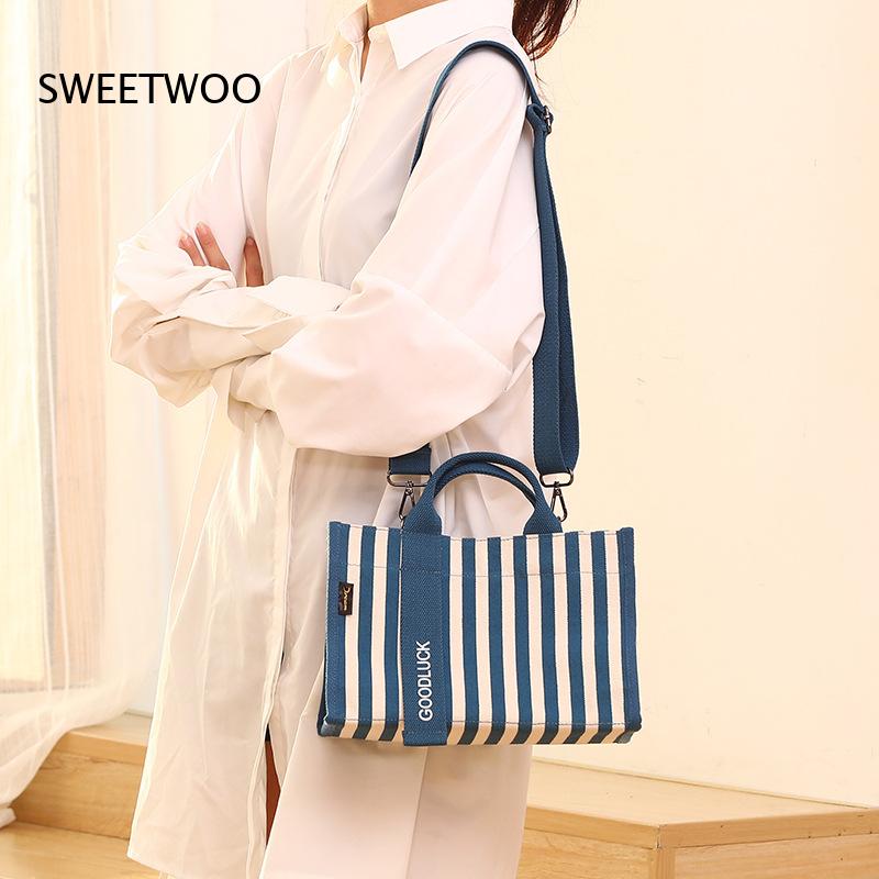 2026 Vertical Stripe Canvas Sm - Women Hand Bags For Office 评论和价格