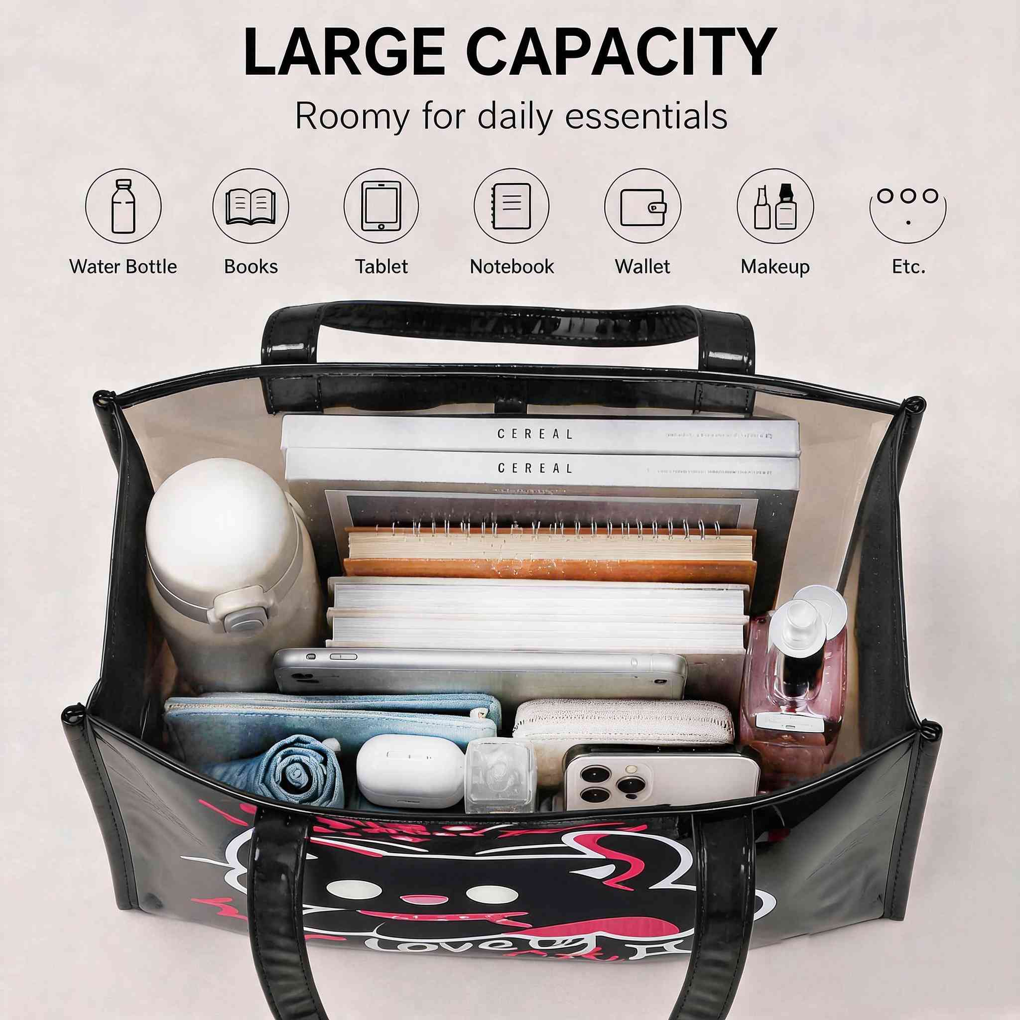 PVC Tote Bag for Women Waterpr - Women Bags Lv 评论和价格