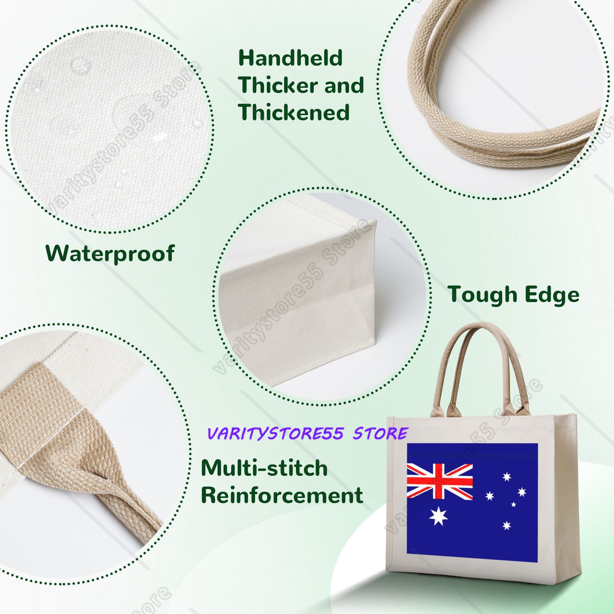 Australia Flag Grocery Tote Sh - Women Bags In Australia 评论和价格