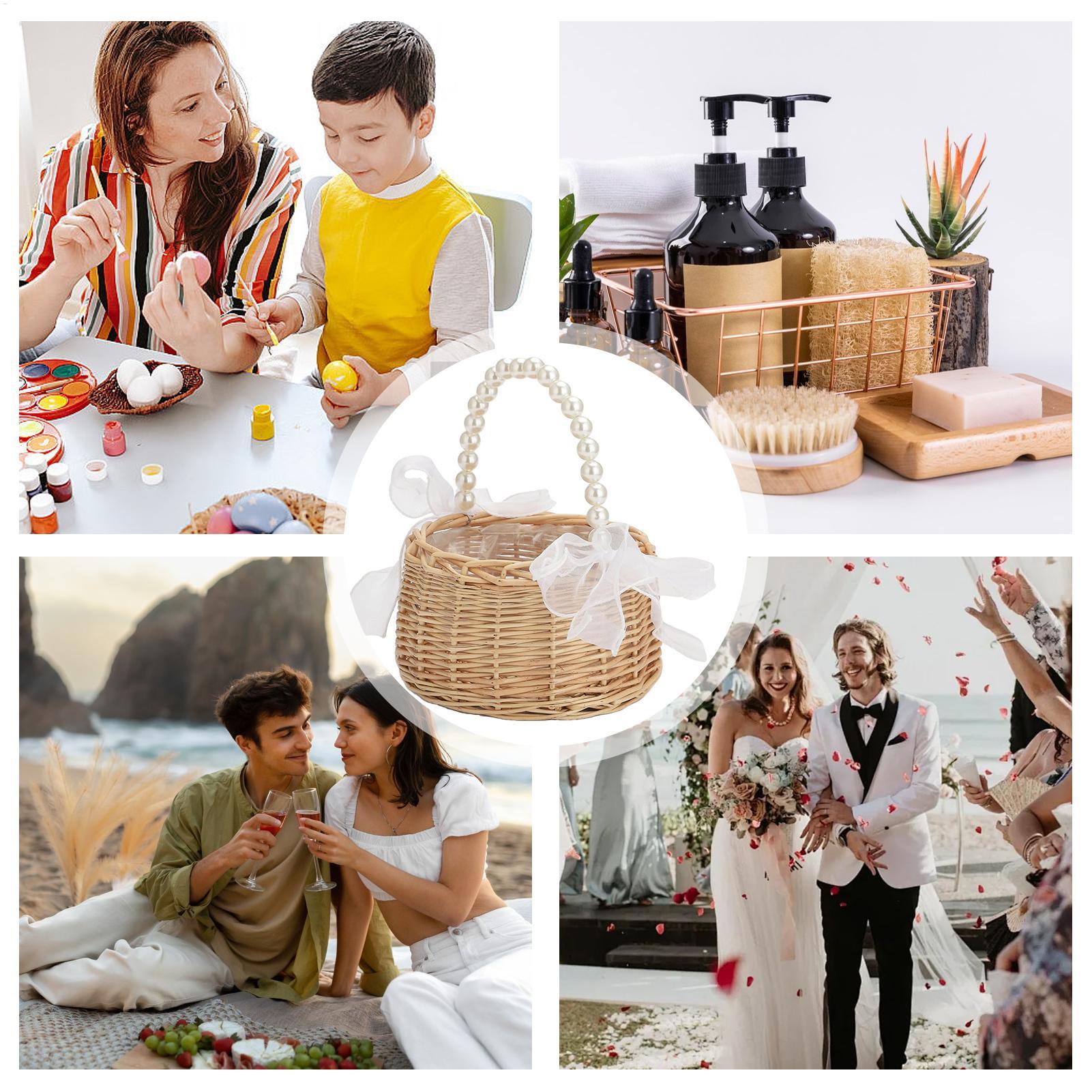 One wicker rattan flower child - Basket Bag Wicker 评论和价格