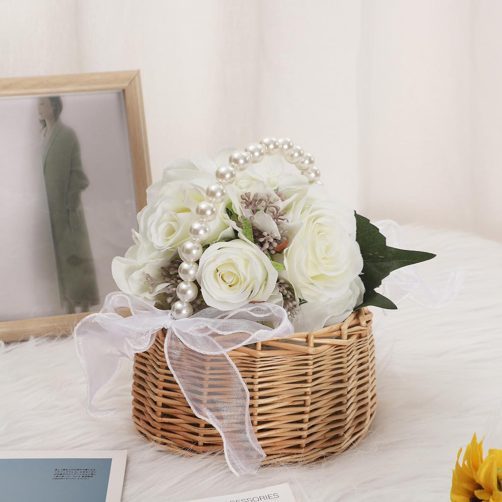 One wicker rattan flower child - Basket Bag Wicker 评论和价格
