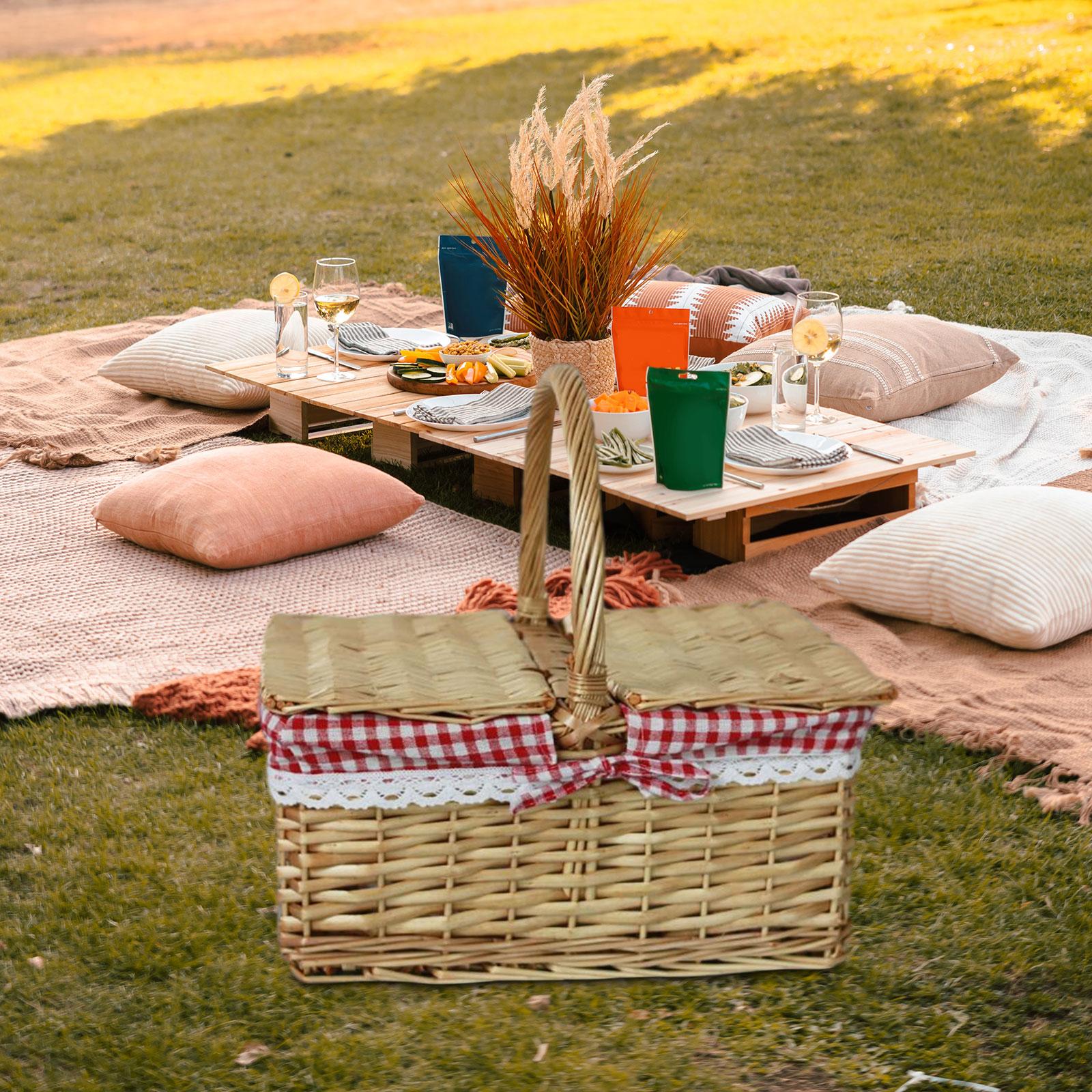 Picnic Basket Wicker Woven Bas - Basket Bag Wicker 评论和价格