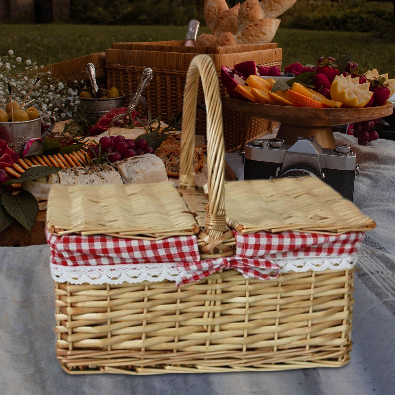 Picnic Basket Wicker Woven Bas - Basket Bag Wicker 评论和价格