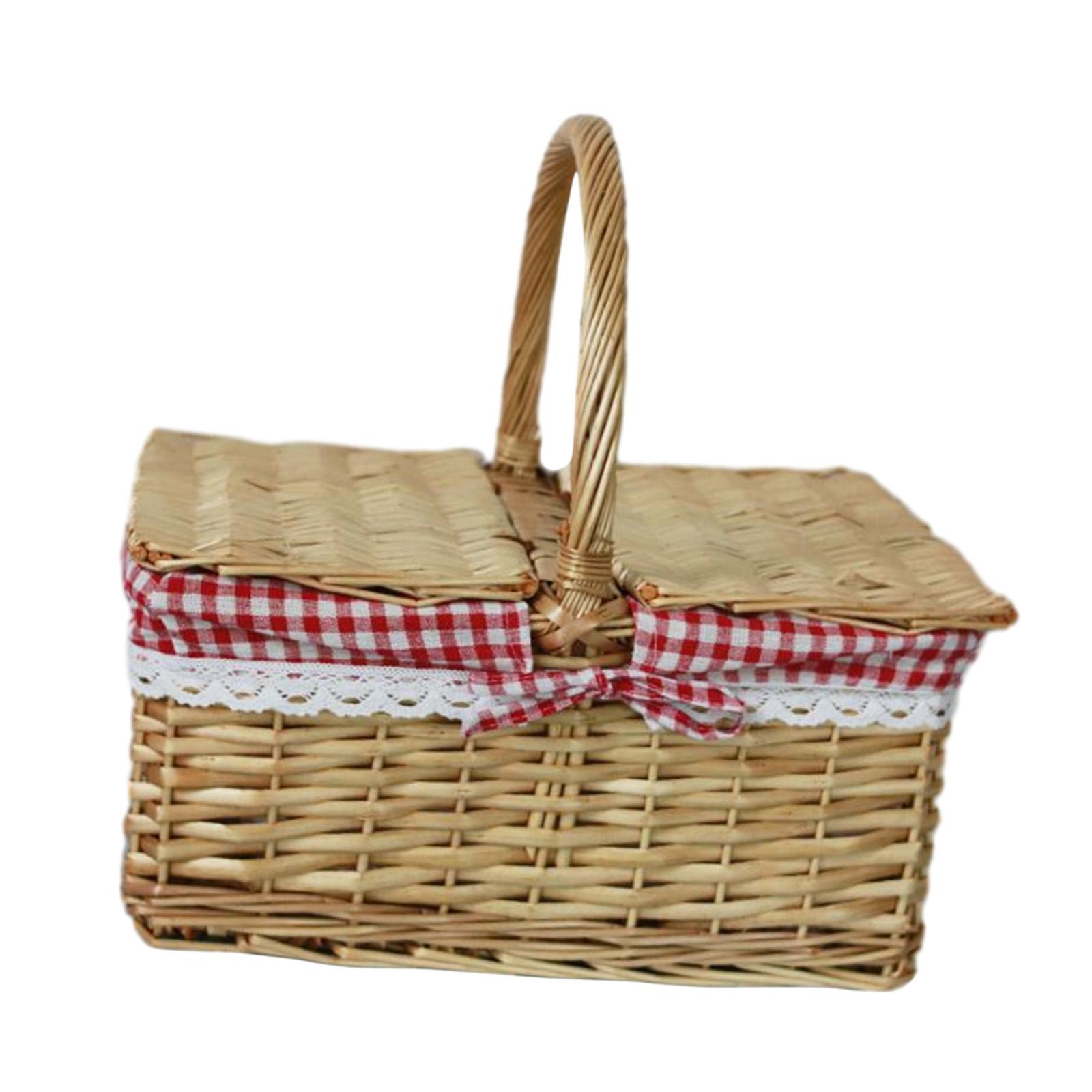 Picnic Basket Wicker Woven Bas - Basket Bag Wicker 评论和价格