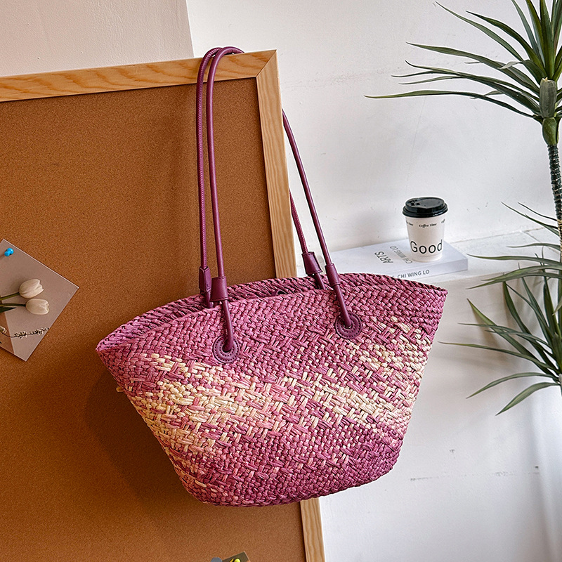 Casual Rattan Large Capacity T - Basket Bag Wicker 评论和价格