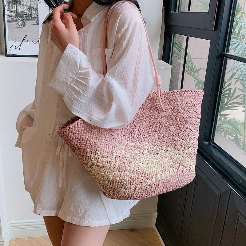Casual Rattan Large Capacity T - Basket Bag Wicker 评论和价格