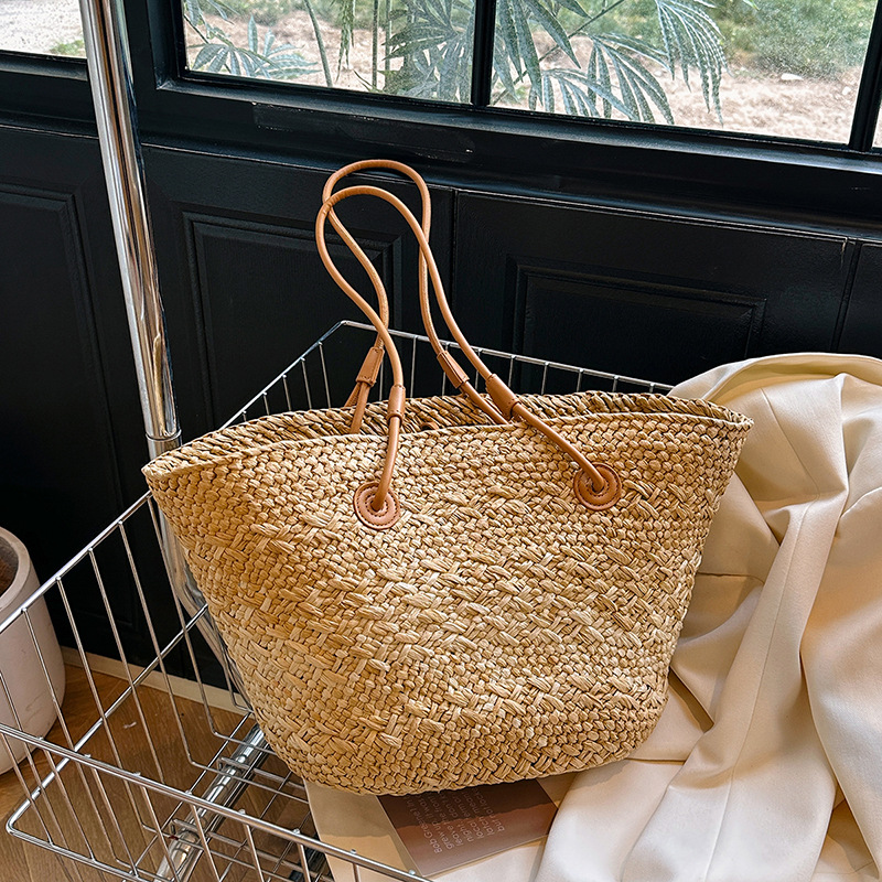 Casual Rattan Large Capacity T - Basket Bag Wicker 评论和价格