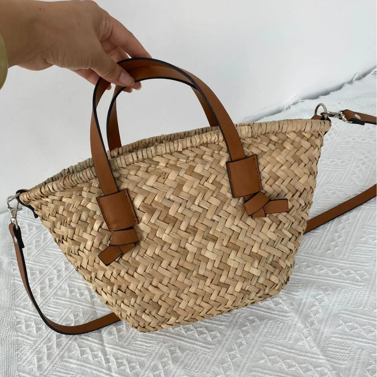 Bohemian Straw Basket Bag Hand - Basket Bag Wicker 评论和价格