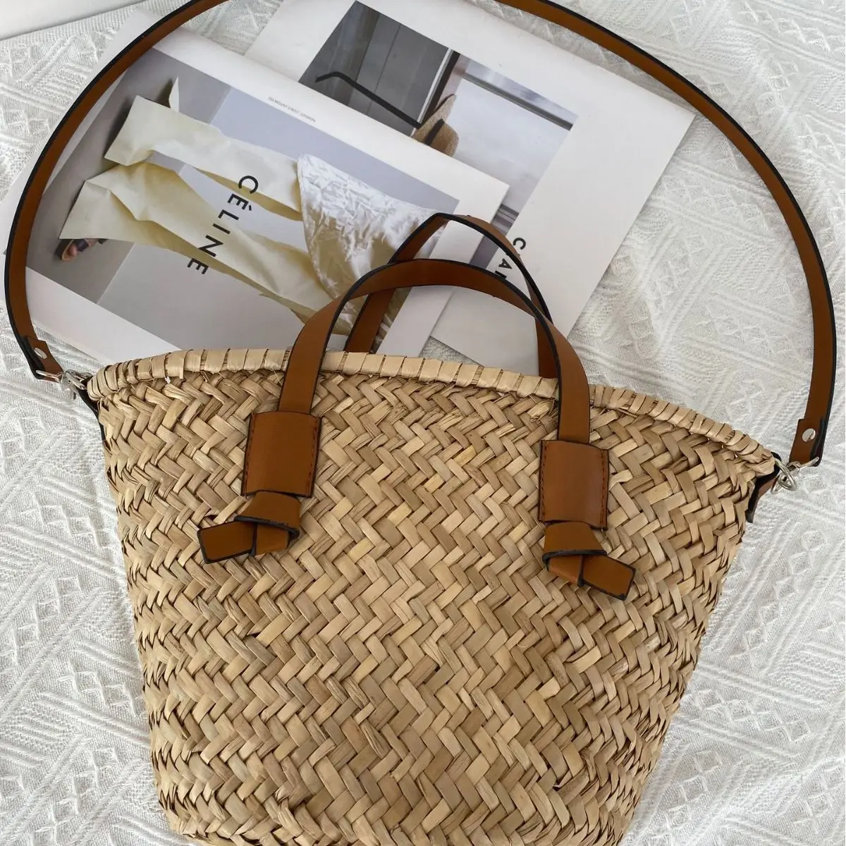 Bohemian Straw Basket Bag Hand - Basket Bag Wicker 评论和价格