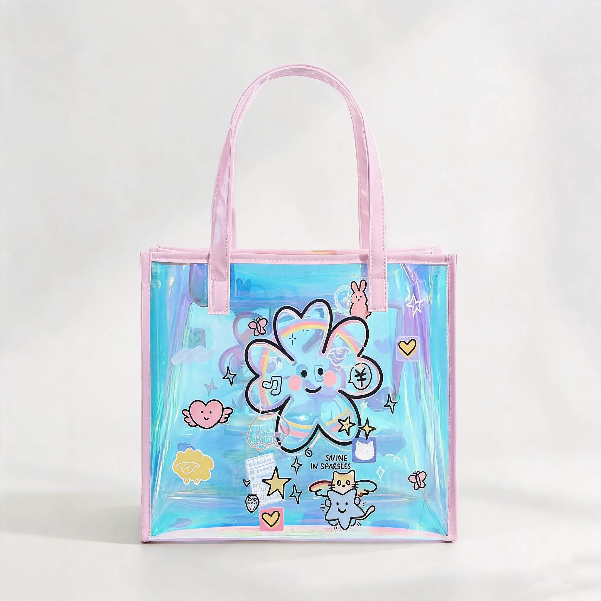 Women Holographic Clear Tote B - Women Bags Lv 评论和价格
