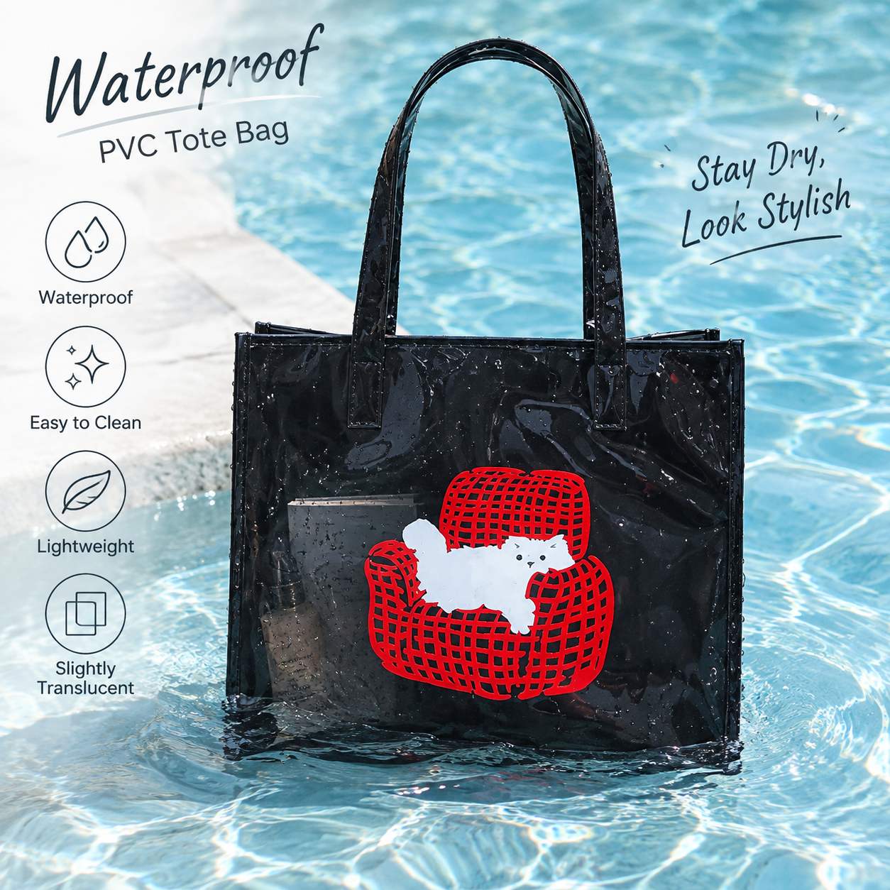 Women Waterproof PVC Tote Bag  - Women Bags Lv 评论和价格