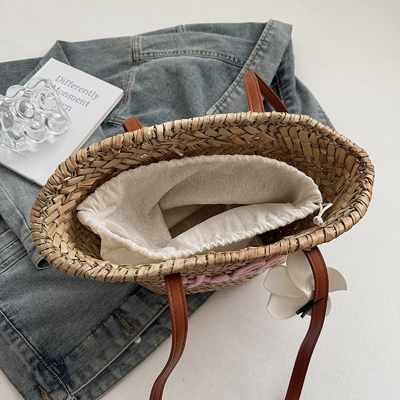 Casual Wicker Woven Basket Bag - Basket Bag Wicker 评论和价格