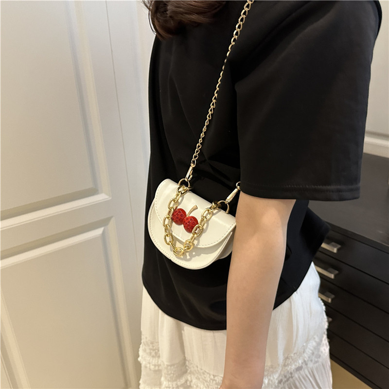 PU CHAINS Hasp Cherry Decorati - Women Bags Designer Sale 评论和价格